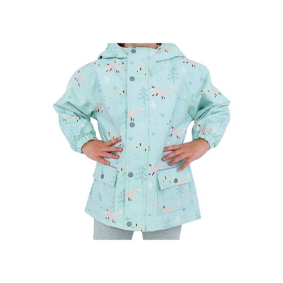 NEW JAN & JUL cozy dry raincoat in minty forest